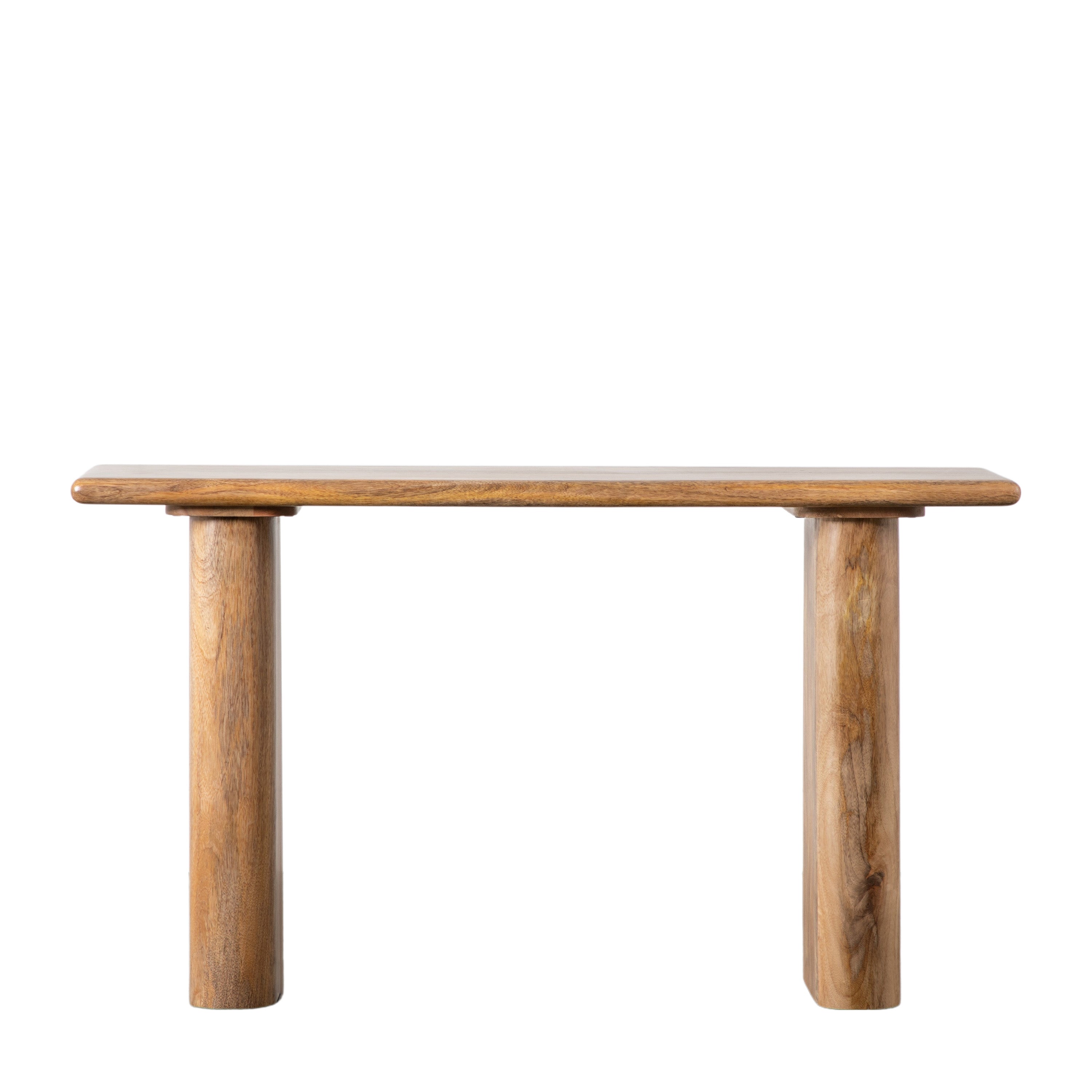 Hoffler Soft Curved Solid Mango Wood Console Table